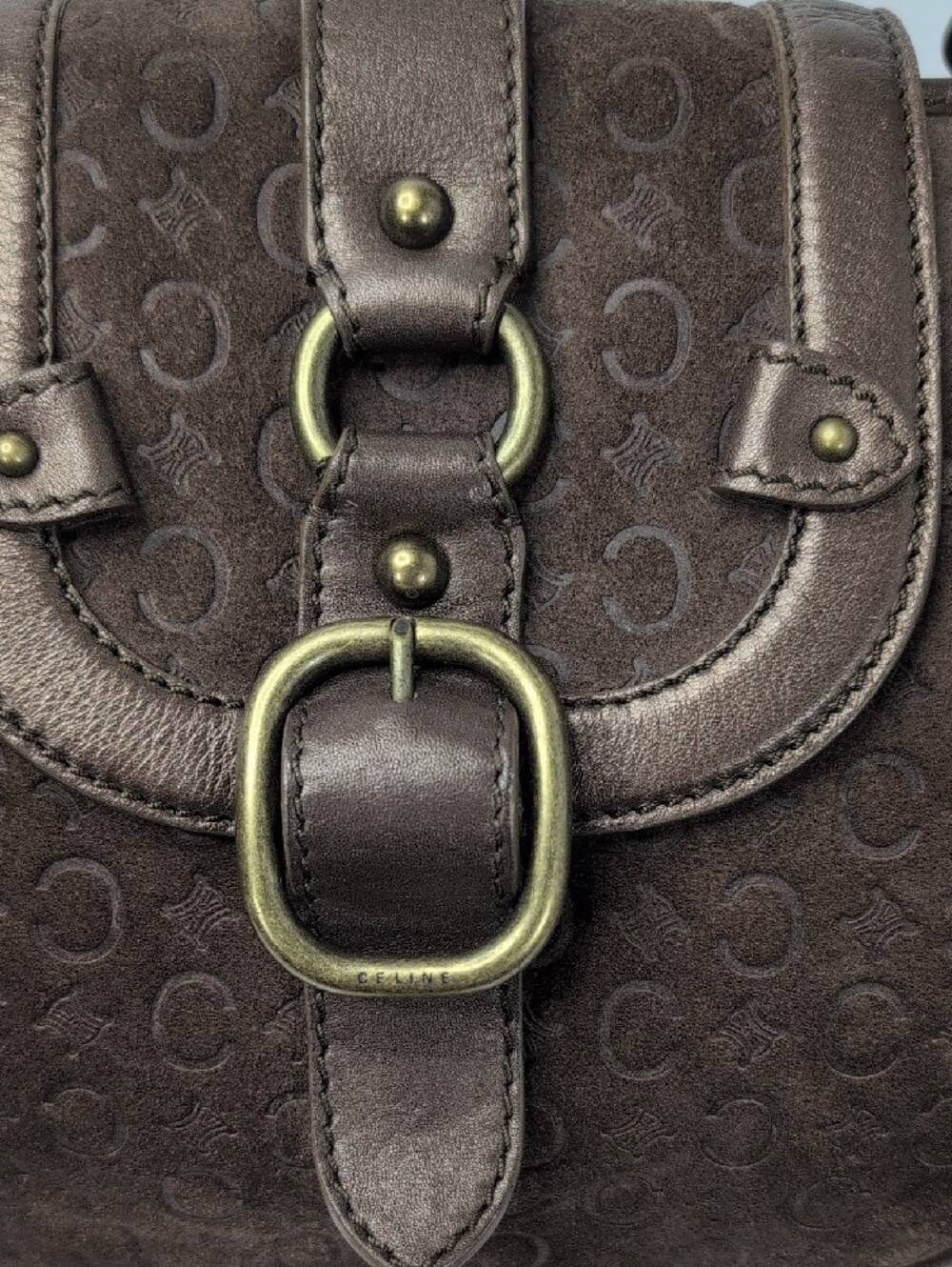 Celine Macadam Suede Boogie Satchel Vintage - Picture 10 of 16